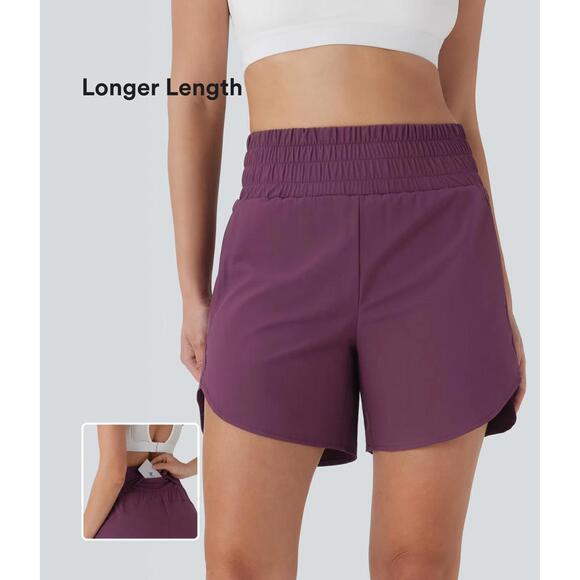 NWT Halara Breezeful High Waisted Pockets 2-in-1 Curved Hem Running Shorts Small - Picture 4 of 11